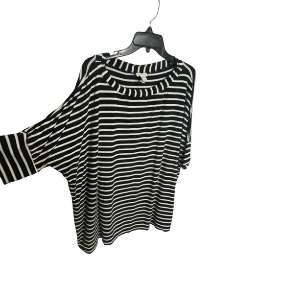 Chico’s Black & White Striped Top - Picture 3 of 7